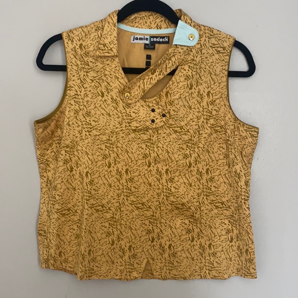Jamie Sadock Yellow Tan Tank Top Size M